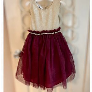 4T Bonnie Jean Gold Christmas dress